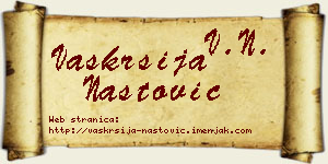 Vaskrsija Nastović vizit kartica
